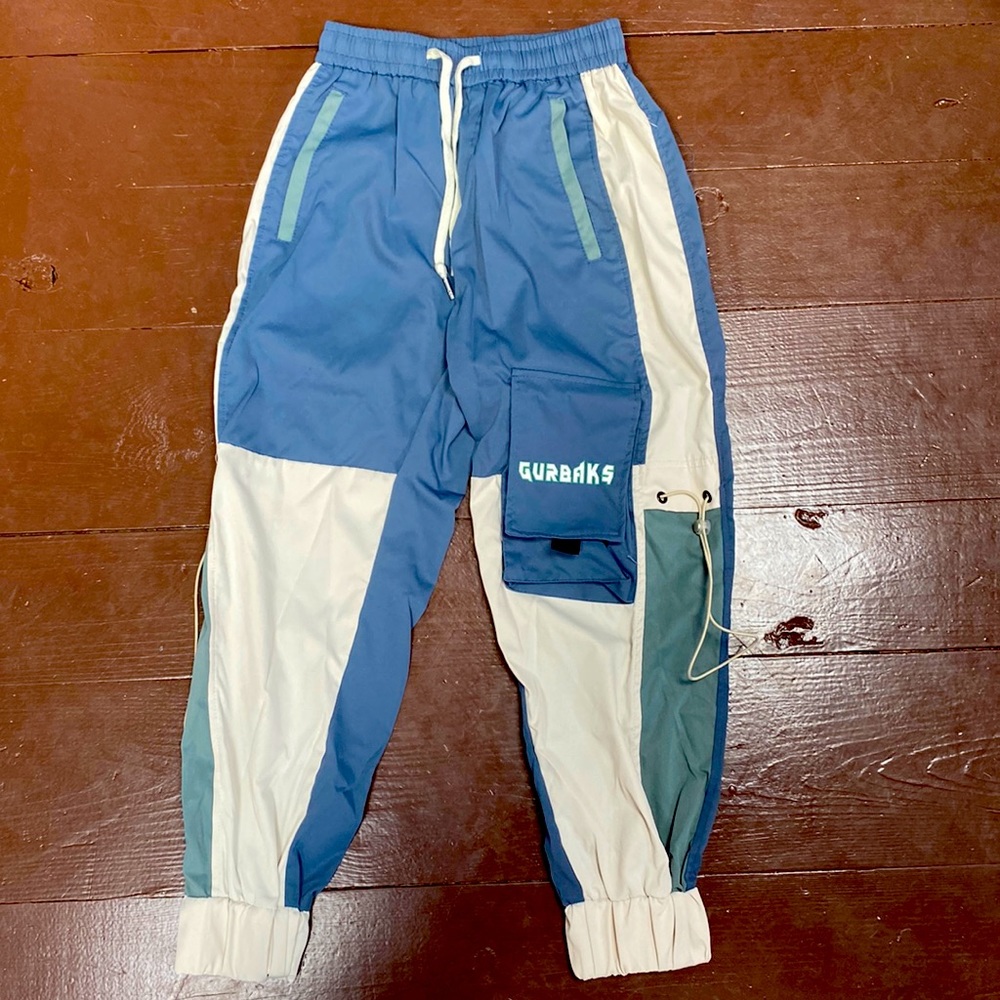 High waisted nylon cargo pants